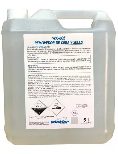 REMOVEDOR WINKLER NUTRITION CERA INDUSTRIAL ENV. 5 L - 1