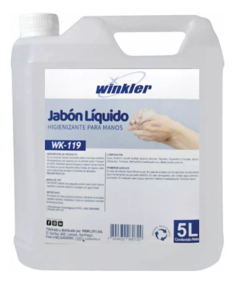 JABÓN HIGIENIZANTE PARA MANOS WINKLER NUTRITION WK-119 - 5 LITROS - 2
