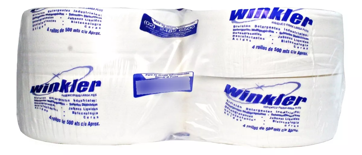 PAPEL HIGIÉNICO WINKLER NUTRITION 4 X 500 INDUSTRIAL - 1