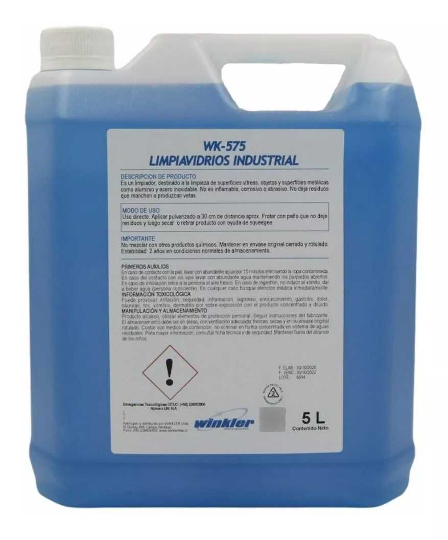LIMPIAVIDRIOS WINKLER NUTRITION BIDON INDUSTRIAL 5 L - 1