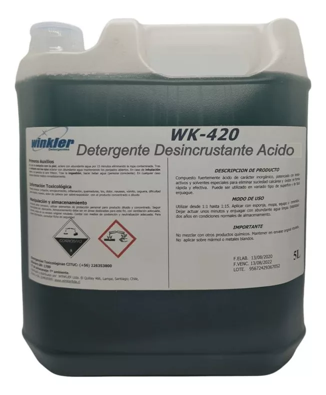 DESINCRUSTANTE WINKLER NUTRITION SARRO CAL CONCENTRADO - 1