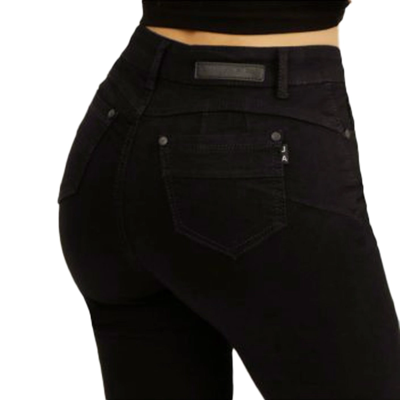 JEANS FLARE PUSH UP ACAMPANADO LEVANTA COLA CORTE COLOMBIANO ESCULTOR NEGRO - 6