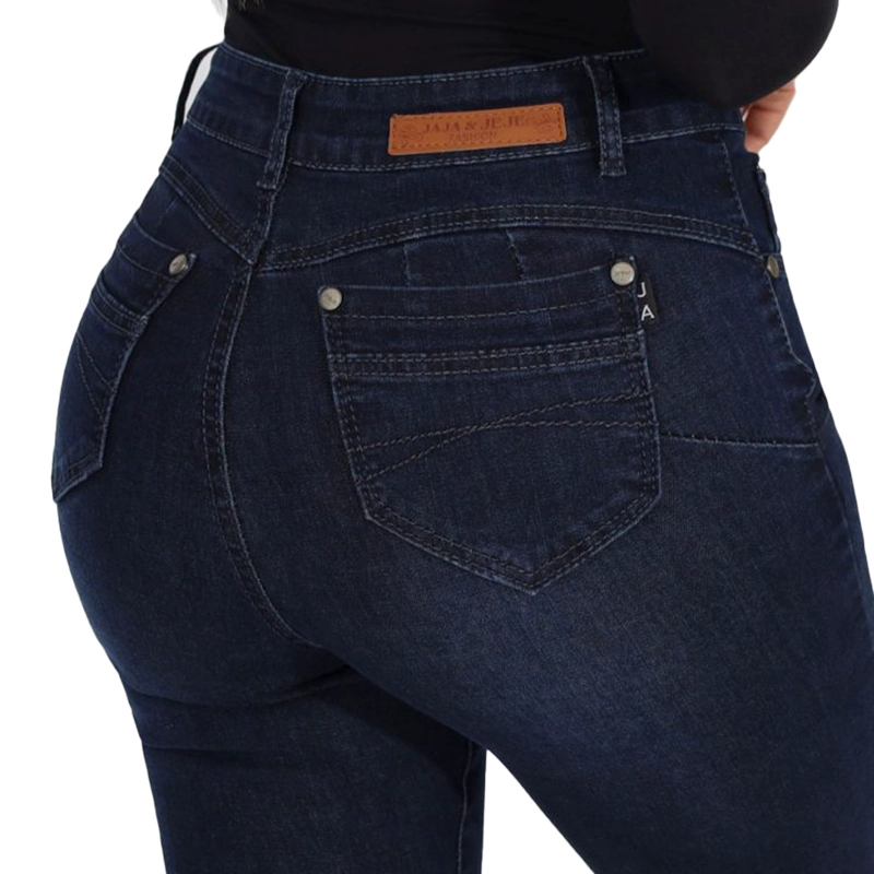 JEAN LARGO FLARE MUJER PATA ANCHA PUSH UP ACAMPANADO LEVANTA COLA CORTE COLOMBIANO ESCULTOR - 5