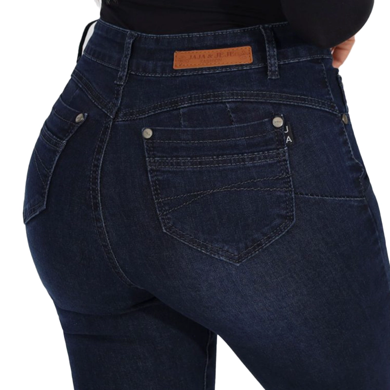 JEAN LARGO FLARE MUJER PATA ANCHA PUSH UP ACAMPANADO LEVANTA COLA CORTE COLOMBIANO ESCULTOR - 5
