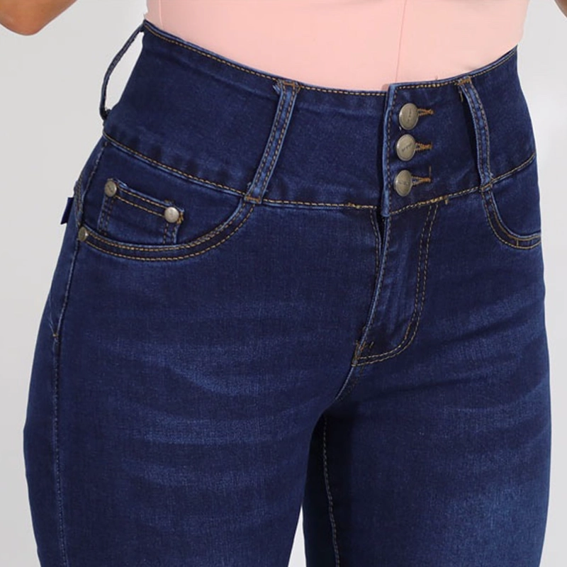 JEAN LARGO FLARE MUJER PATA ANCHA PUSH UP ACAMPANADO LEVANTA COLA CORTE COLOMBIANO ESCULTOR - 6