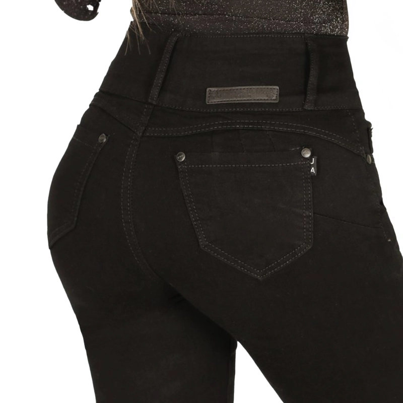 JEAN LARGO FLARE MUJER PATA ANCHA PUSH UP ACAMPANADO LEVANTA COLA CORTE COLOMBIANO ESCULTOR - 7