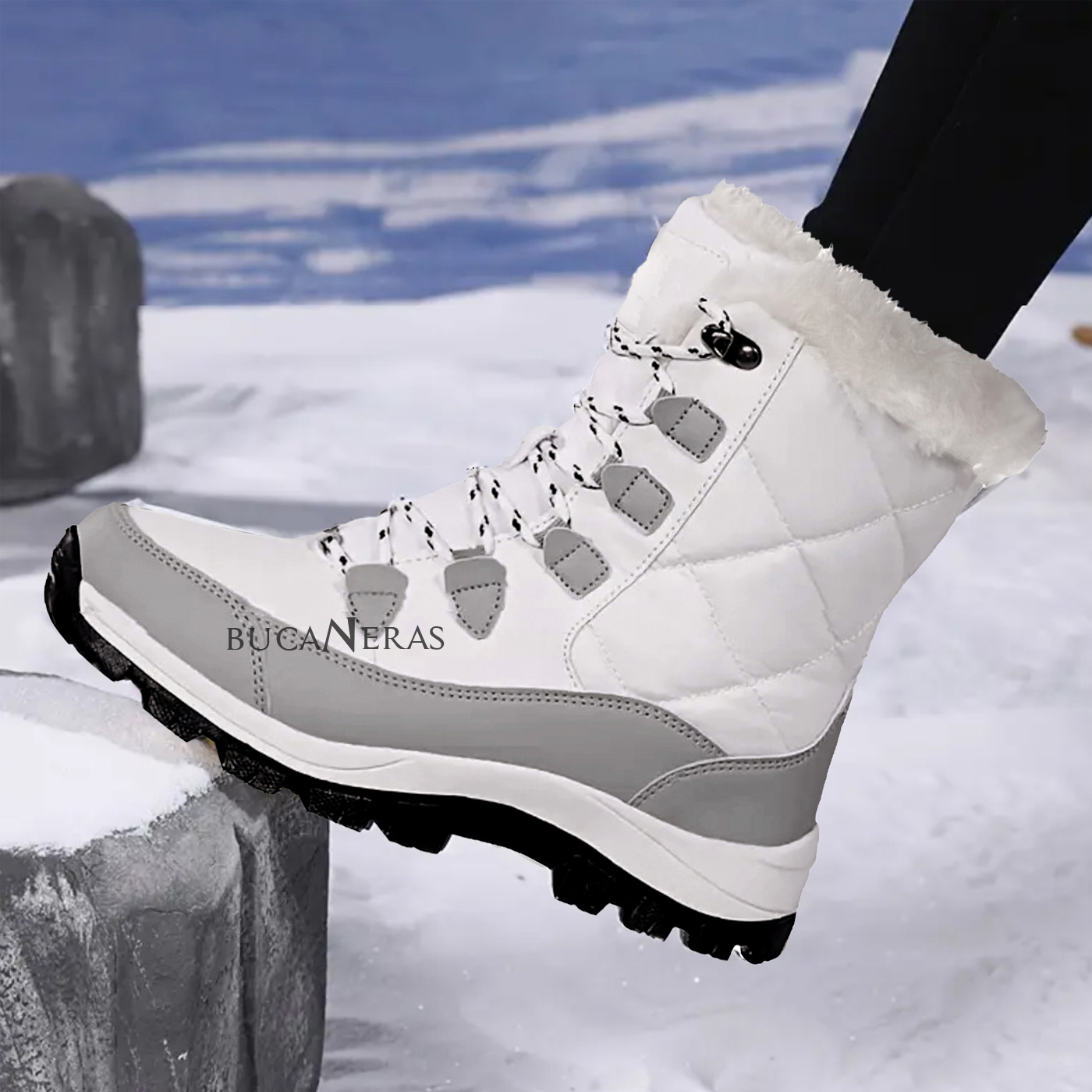 BOTIN NIEVE Y LLUVIA IMPERMEABLES - BOTAS FORRADAS EN CHIPORRO - 3