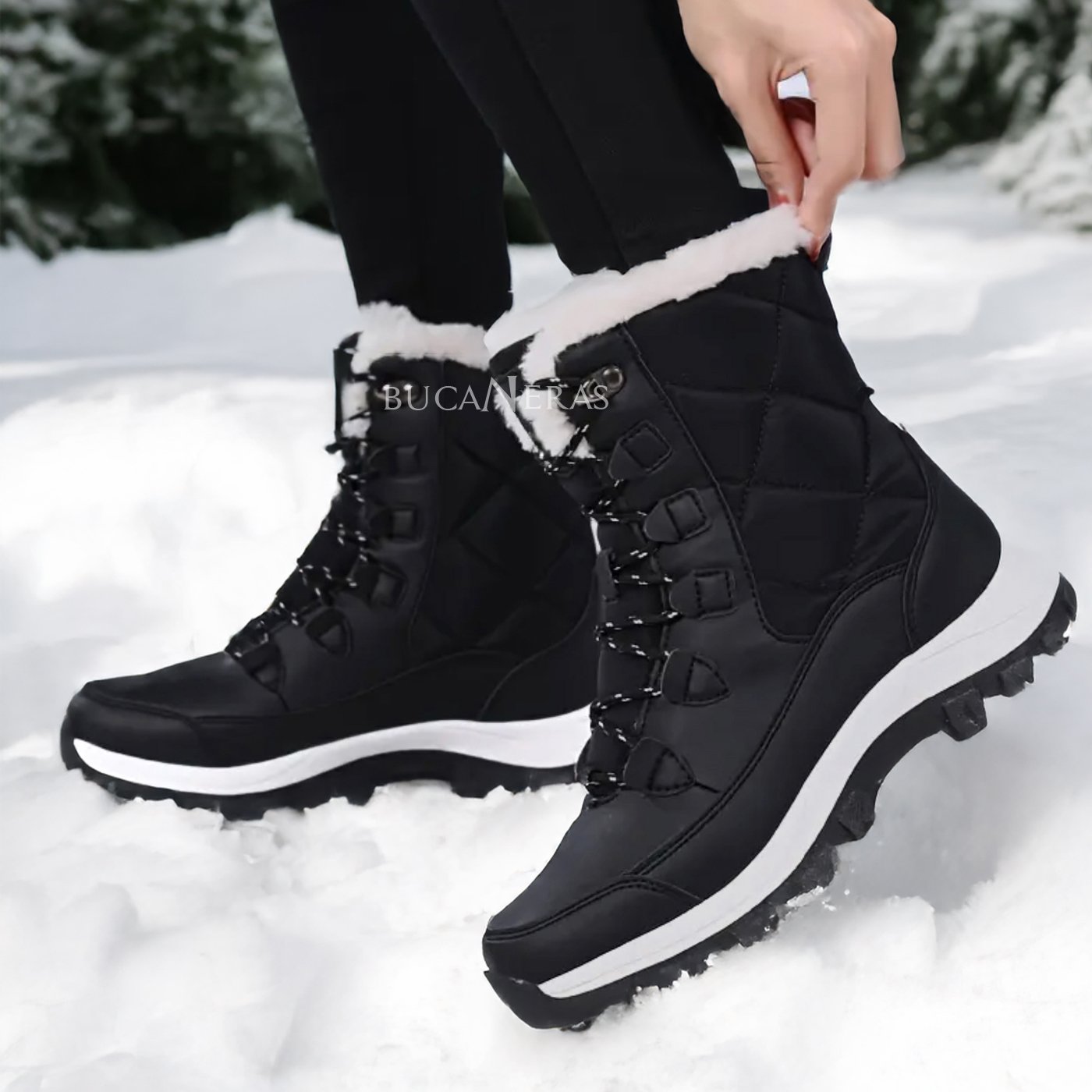 BOTIN NIEVE Y LLUVIA IMPERMEABLES - BOTAS FORRADAS EN CHIPORRO - 8