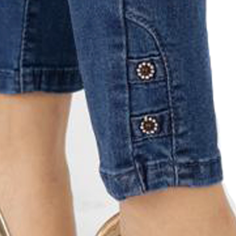 JEANS PUSH UP MUJER BUCANERAS AZUL FULL LEVANTA COLA CORTE COLOMBIANO CALCE PERFECTO - 7