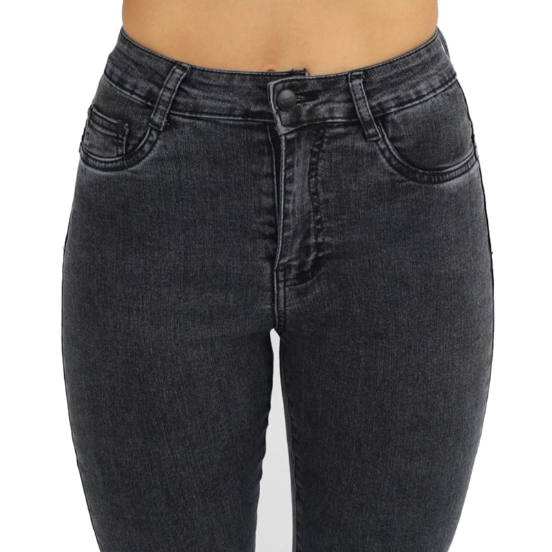 JEANS FLARE MUJER BUCANERAS GRIS FLARE PUSH UP ACAMPANADO LEVANTA COLA CORTE COLOMBIANO ESCULTOR - 5