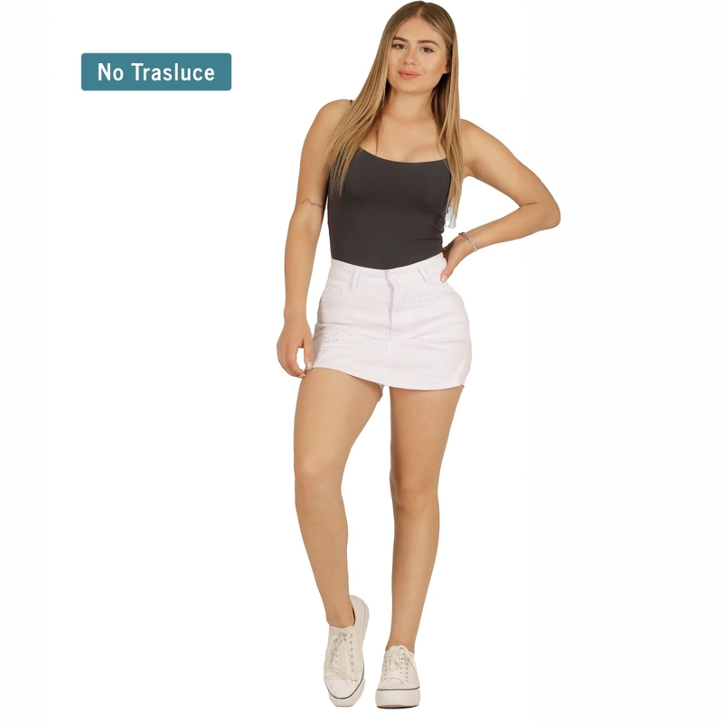 FALDA SHORT PUSH UP MUJER BUCANERAS LEVANTA COLA CORTE COLOMBIANO TIRO ALTO - 4
