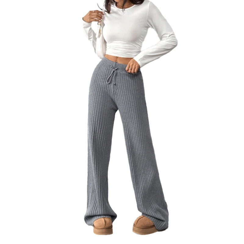 PANTALON PREMIUM LANILLA TEJIDO PALAZZO ELASTICADO WIDE LEG TIRO ALTO - 5