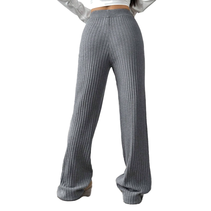 PANTALON PREMIUM LANILLA TEJIDO PALAZZO ELASTICADO WIDE LEG TIRO ALTO - 8