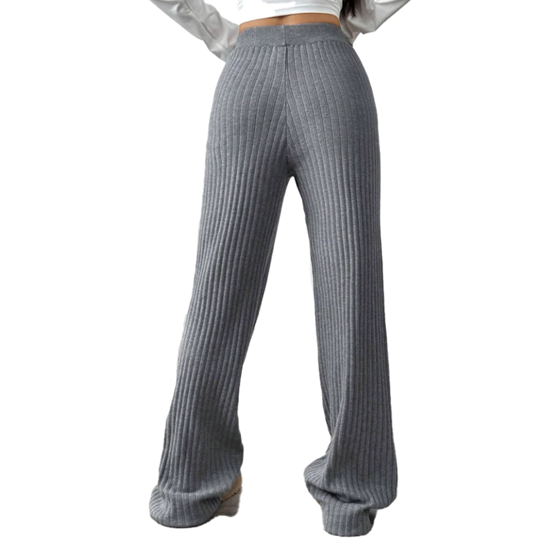 PANTALON LANILLA TEJIDO FORRADO CHIPORRO PALAZZO ELASTICADO WIDE LEG TIRO ALTO - 8