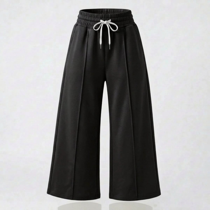 PANTALON BUZO ALGODON PALAZZO TE RMICO CON POLAR ELASTICADOS WIDE LEG OVERSIZE - 8