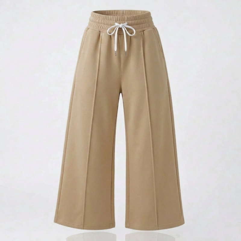 PANTALON BUZO ALGODON PALAZZO TE RMICO CON POLAR ELASTICADOS WIDE LEG OVERSIZE - 8