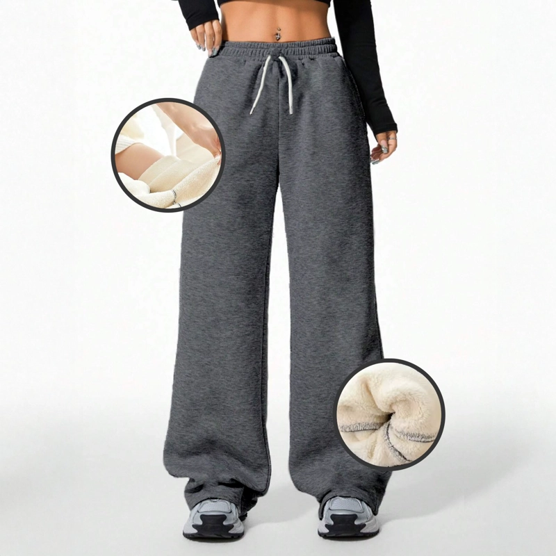 PANTALON BUZO ALGODON TE RMICO FORRADO EN CHIPORRO PALAZZO - 1
