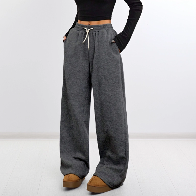 PANTALON BUZO ALGODON TE RMICO FORRADO EN CHIPORRO PALAZZO - 2