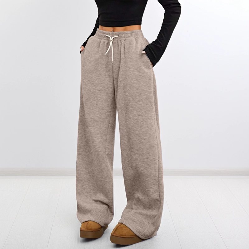 PANTALON BUZO ALGODON TE RMICO FORRADO EN CHIPORRO PALAZZO - 5