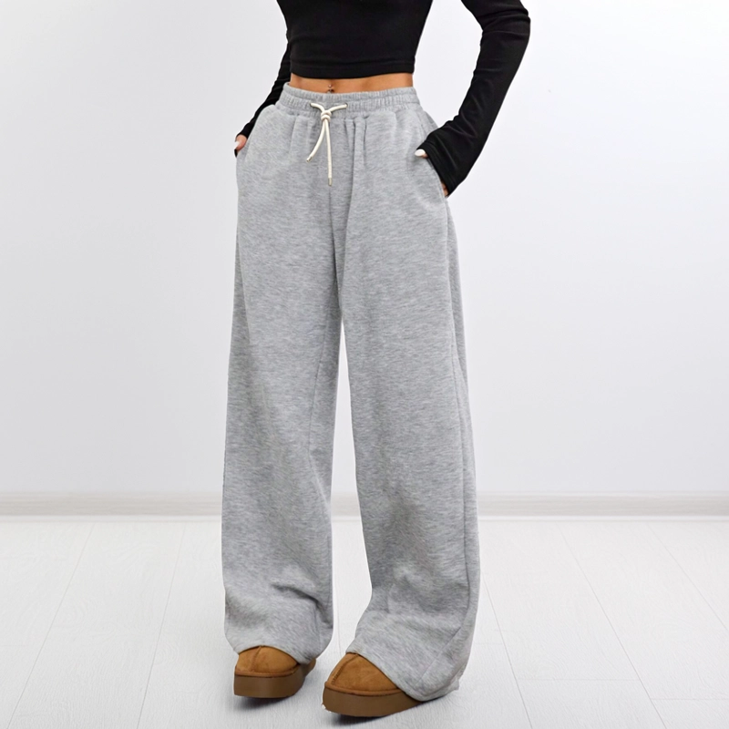 PANTALON BUZO ALGODON TE RMICO FORRADO EN CHIPORRO PALAZZO - 5