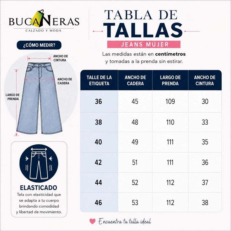 JEANS WIDE LEG PALAZZO ELASTICADO TIRO ALTO PUSH UP OVERSIZE - 9
