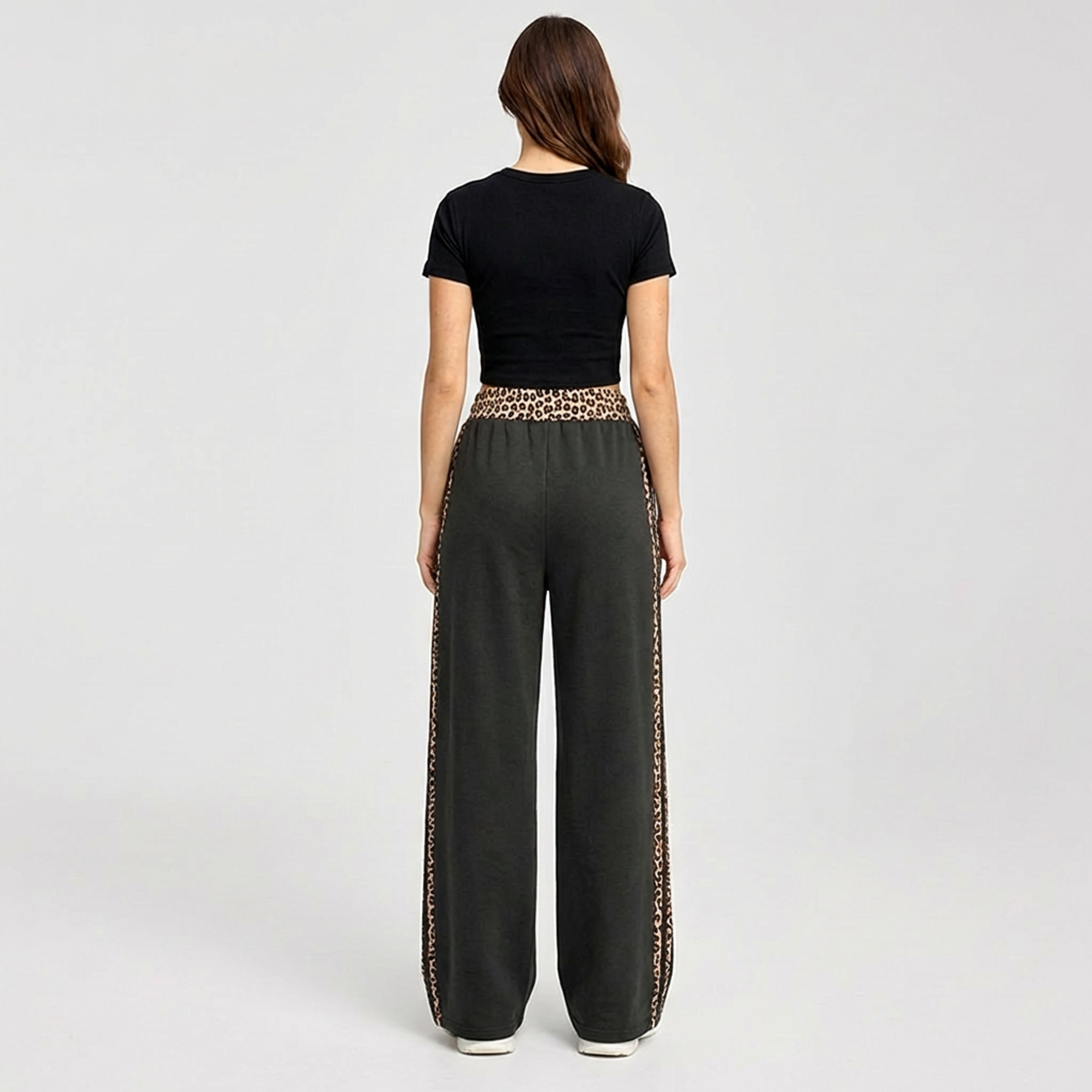PANTALON PALAZZO BUZO ALGODON ANIMAL PRINT OVERSIZE ELASTICADOS WIDE LEG - 5
