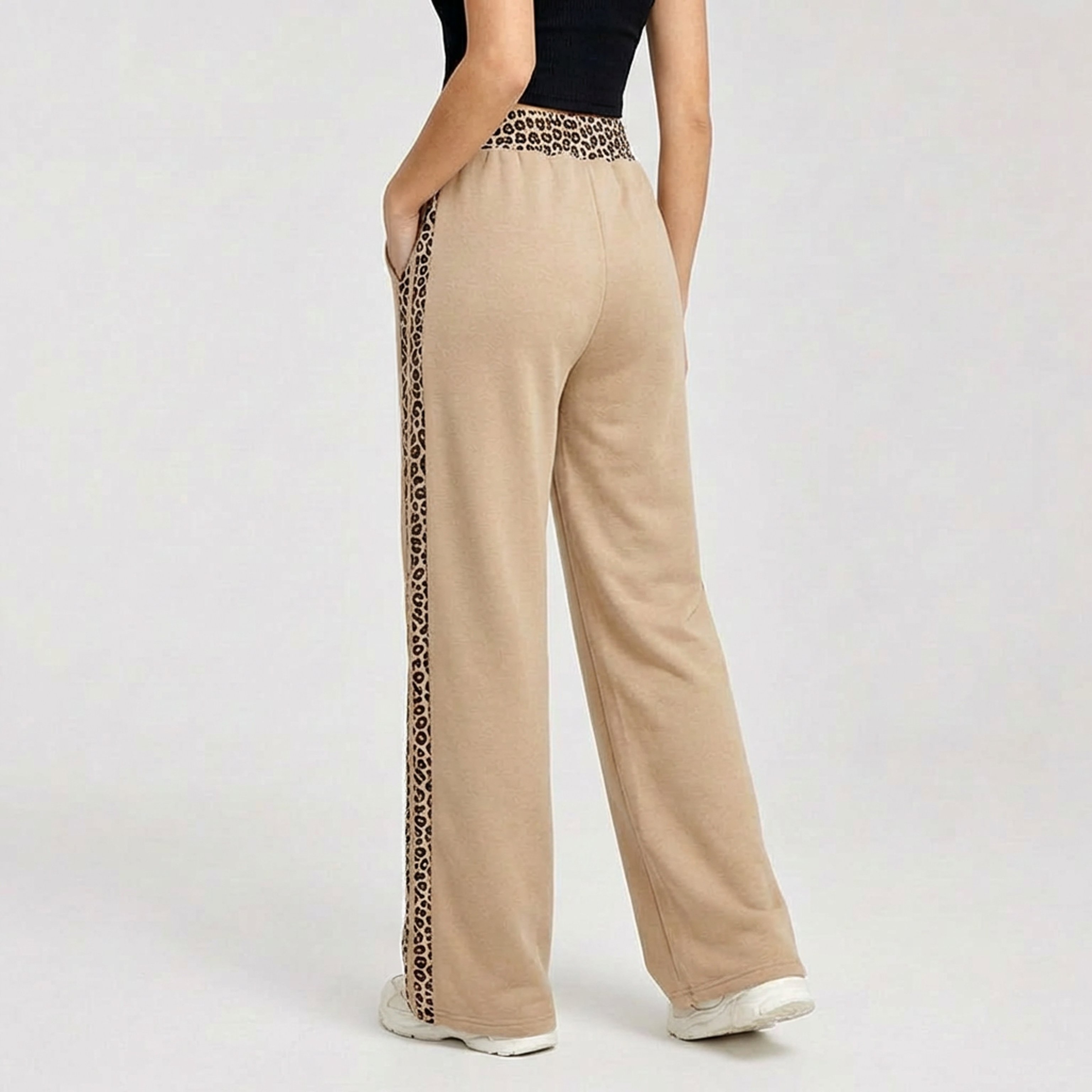 PANTALON PALAZZO BUZO ALGODON ANIMAL PRINT OVERSIZE ELASTICADOS WIDE LEG - 5