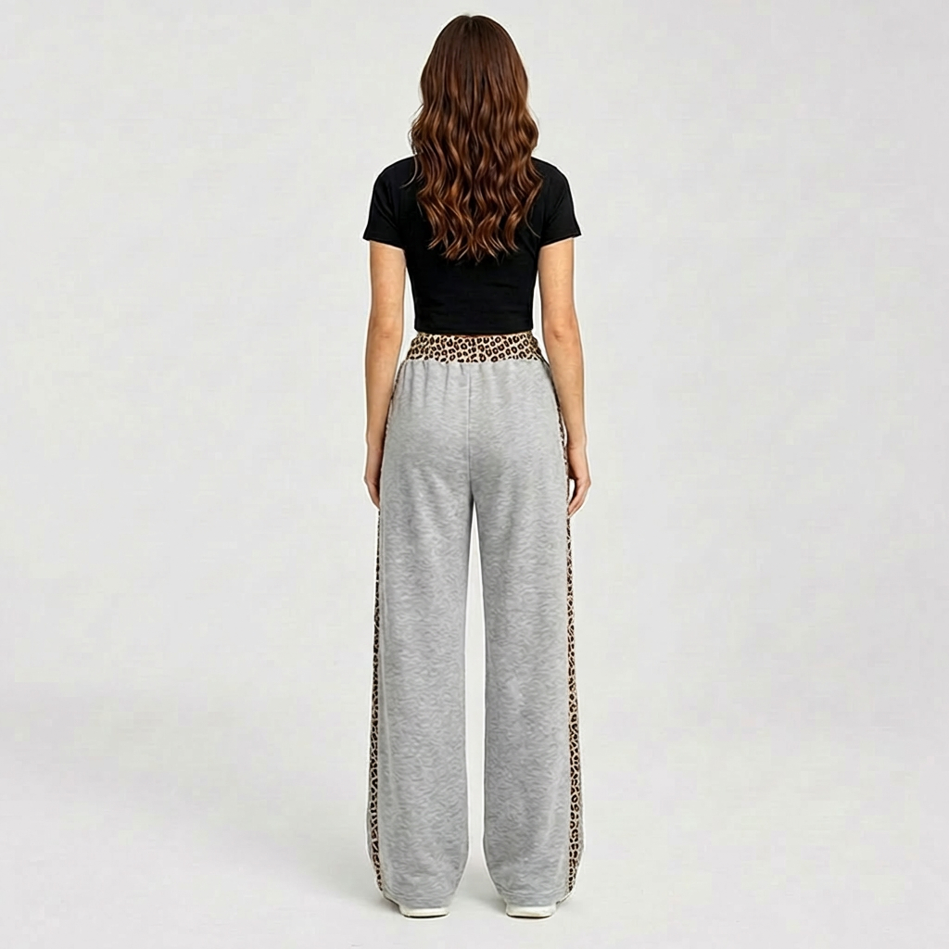 PANTALON PALAZZO BUZO ALGODON ANIMAL PRINT OVERSIZE ELASTICADOS WIDE LEG - 6