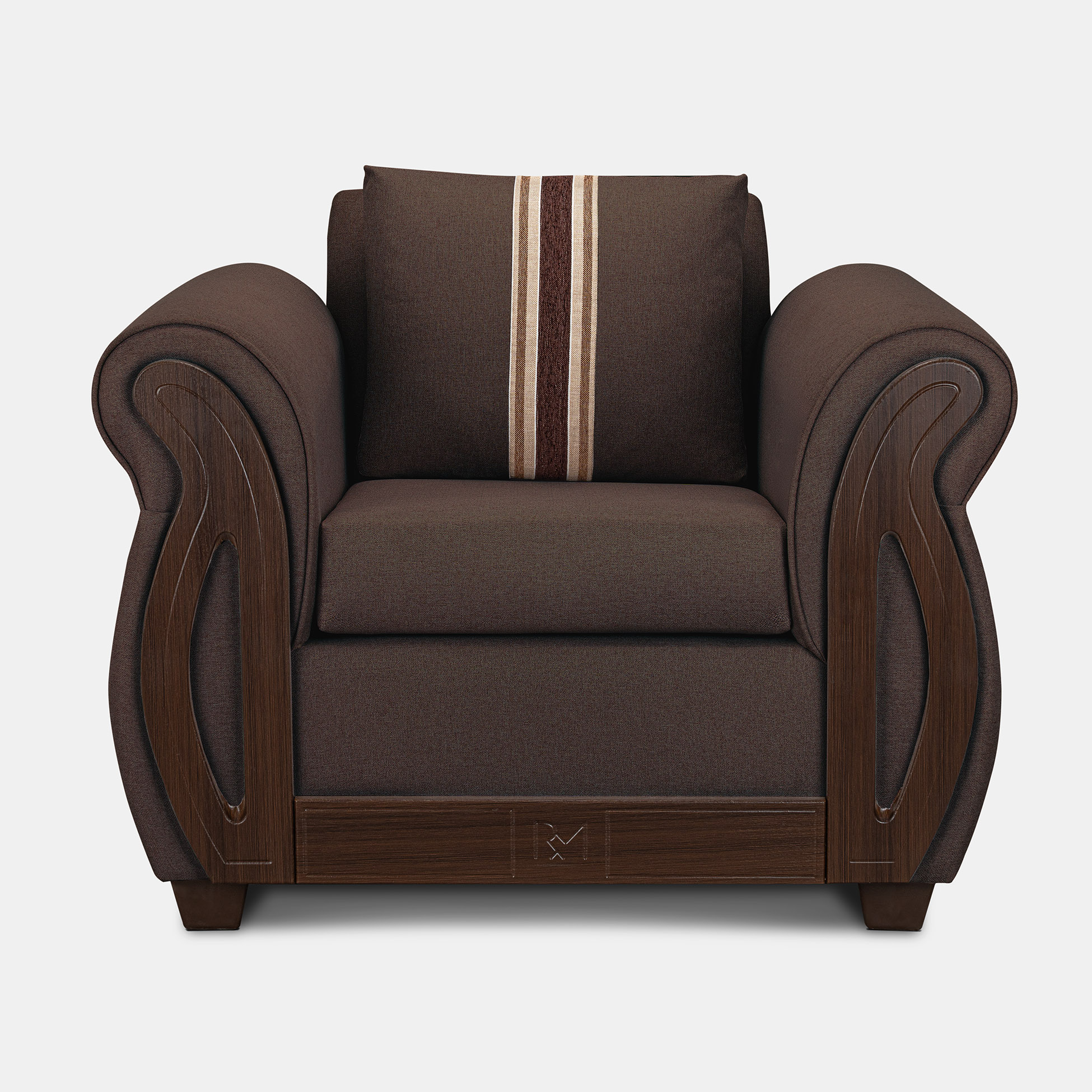 JUEGO LIVING RUZAM MOBEL ISIDORA 3-1-1 CAFÉ - 6