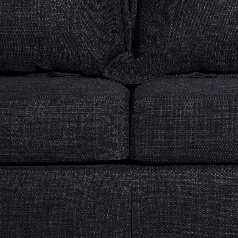 SECCIONAL RUZAM MOBEL ISIDORA 5 CUERPOS LINO NEGRO - 9