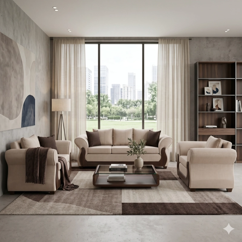 JUEGO LIVING RUZAM MOBEL TOKIO 3-1-1 BEIGE - 1