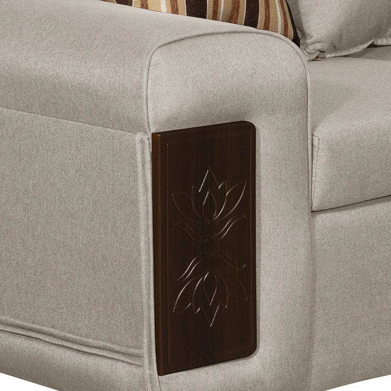 SECCIONAL RUZAM MOBEL MILANO 5 CUERPOS LINO BEIGE - 2