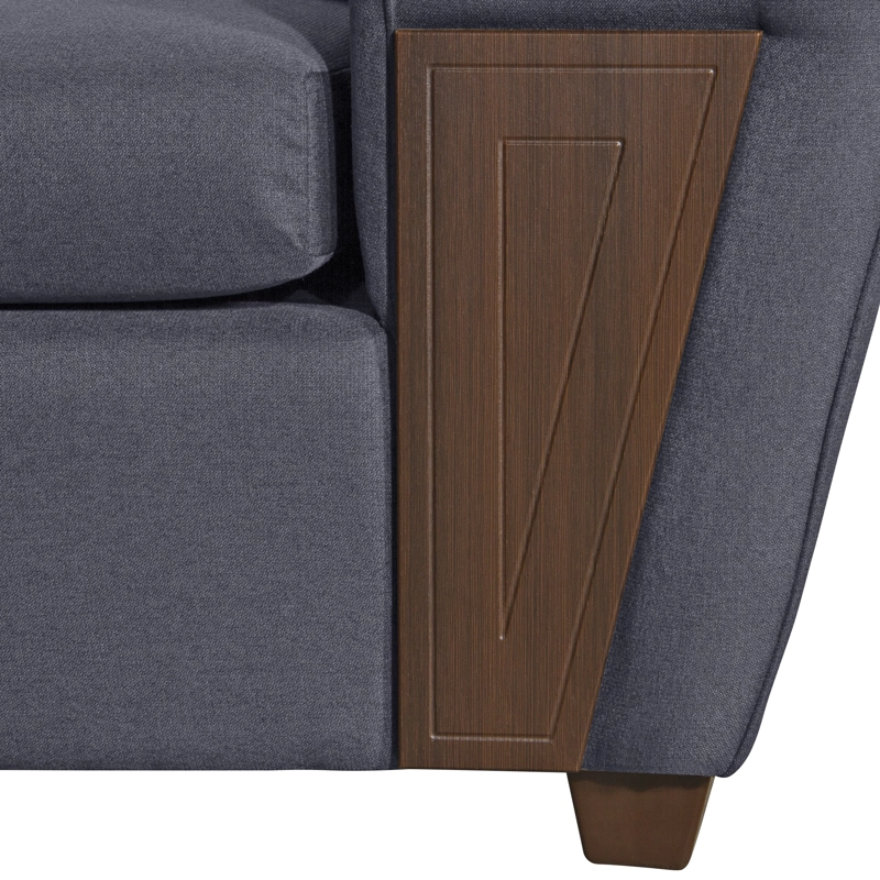 SECCIONAL RUZAM MOBEL CRETA 5 CUERPOS LINO GRIS - 6