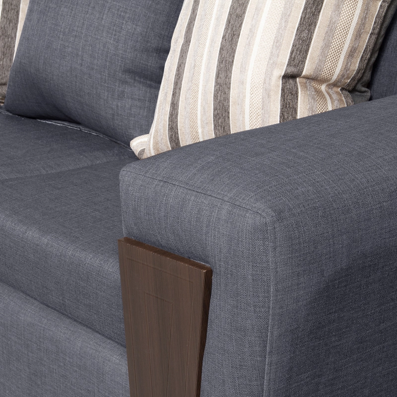 SECCIONAL RUZAM MOBEL CRETA 5 CUERPOS LINO GRIS - 7