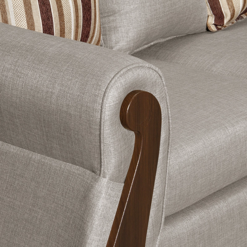 SECCIONAL RUZAM MOBEL BEGOÑA 5 CUERPOS LINO BEIGE - 6