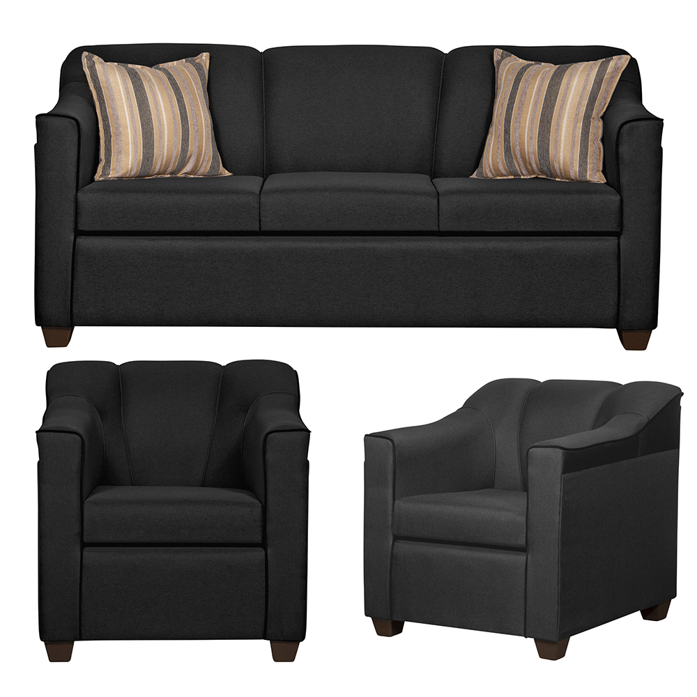 JUEGO DE LIVING 3 1 1 VENECIA NEGRO - 9