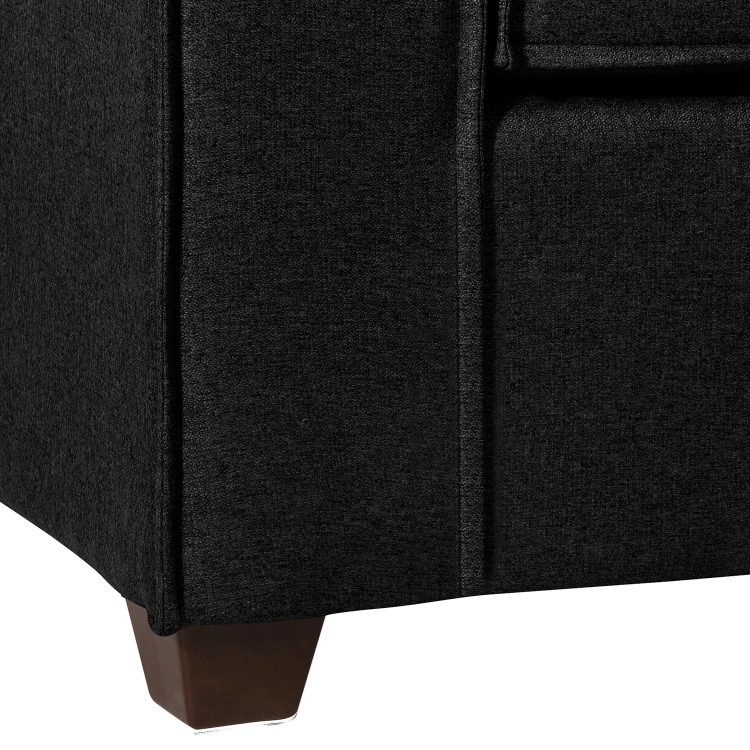 SECCIONAL RUZAM MOBEL ROSES 5 CUERPOS LINO NEGRO - 5