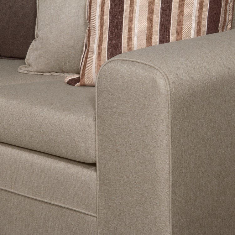 SOFÁ RUZAM MOBEL LEGEND 3 CUERPOS LINO BEIGE + 2 POUF - 3