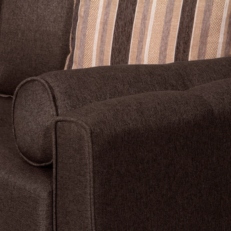 SOFÁ RUZAM MOBEL LULU 3 CUERPOS LINO CAFÉ SOFA - 4