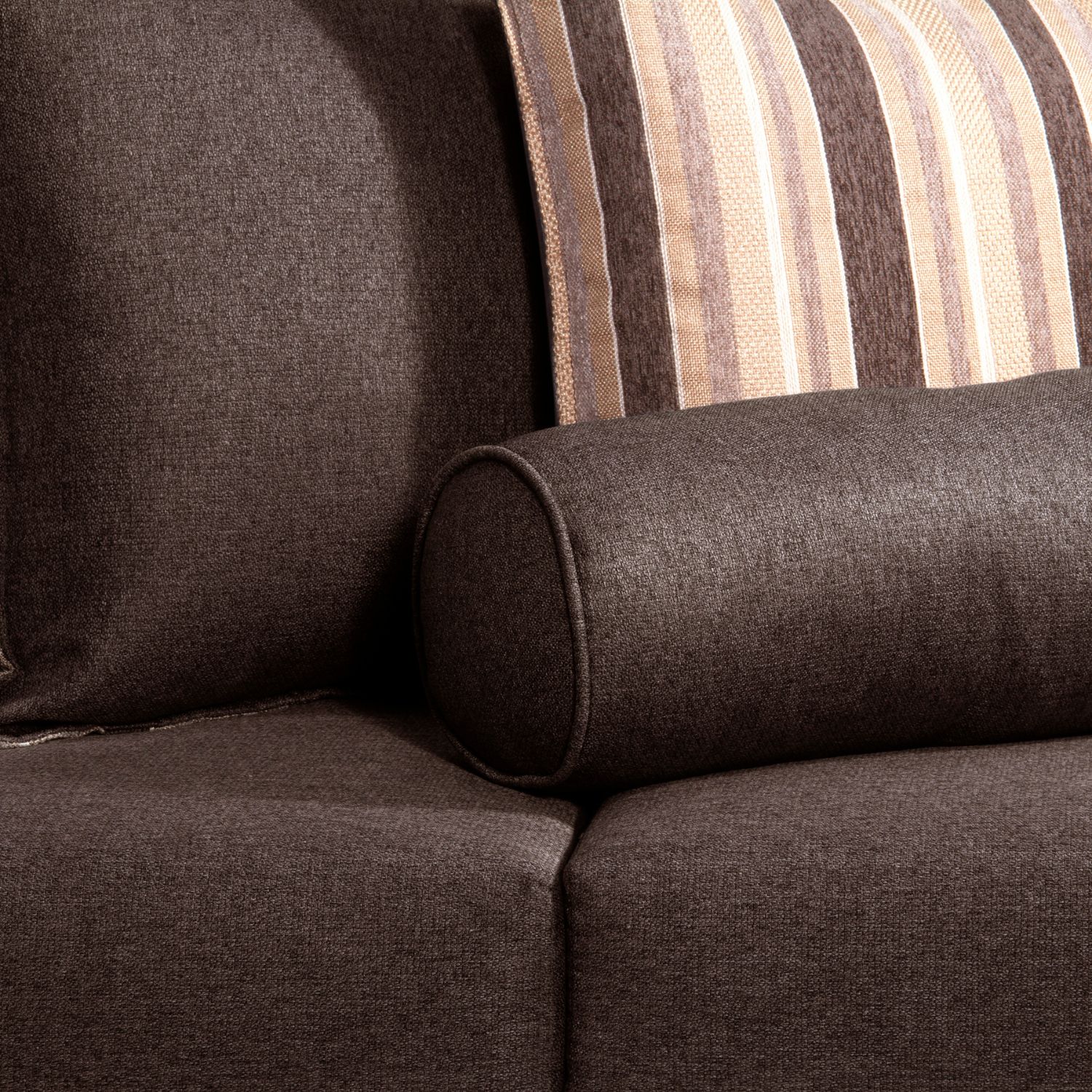 SOFÁ RUZAM MOBEL LULU 3 CUERPOS LINO CAFÉ SOFA - 5