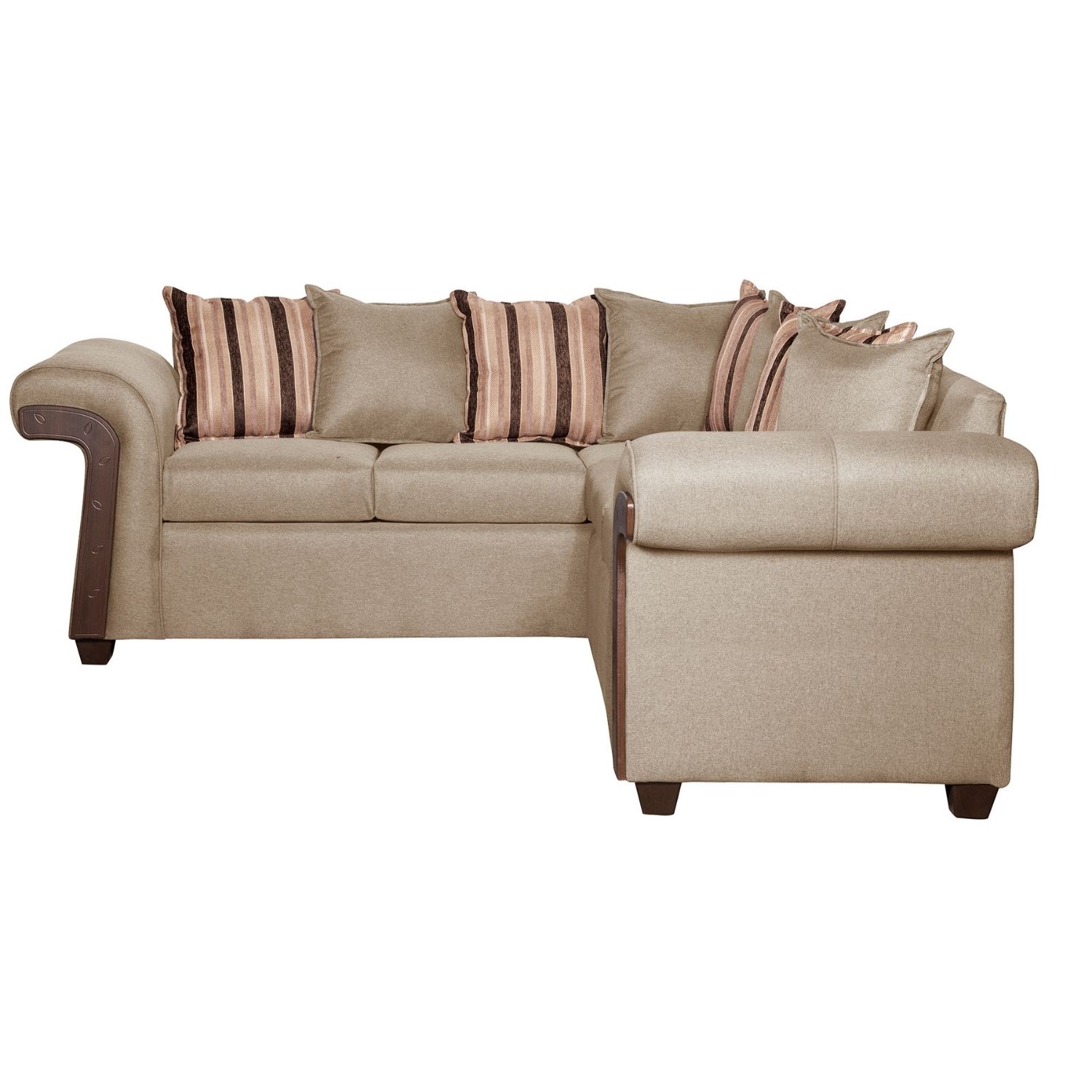 SECCIONAL RUZAM MOBEL NAPOLES 5 CUERPOS LINO BEIGE - 2