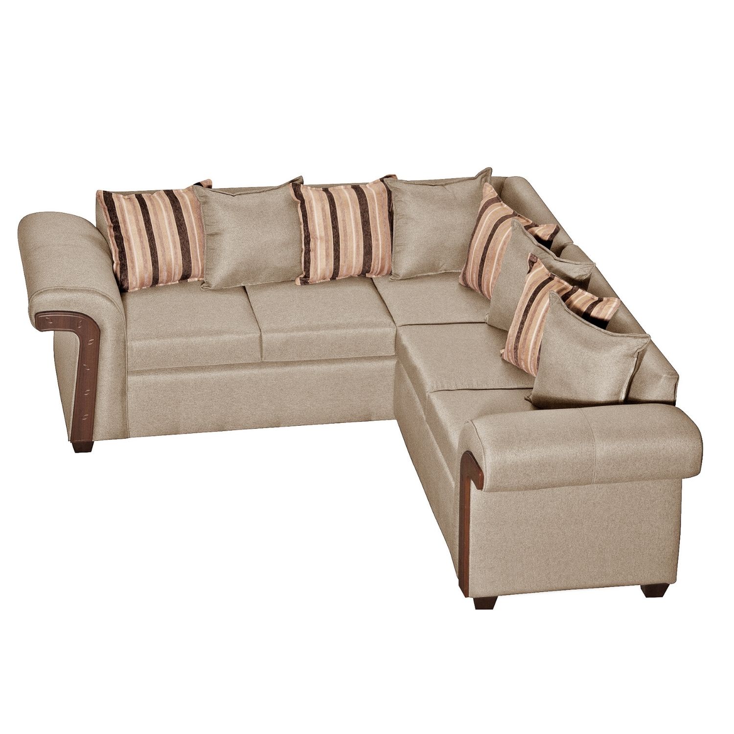 SECCIONAL RUZAM MOBEL NAPOLES 5 CUERPOS LINO BEIGE - 4