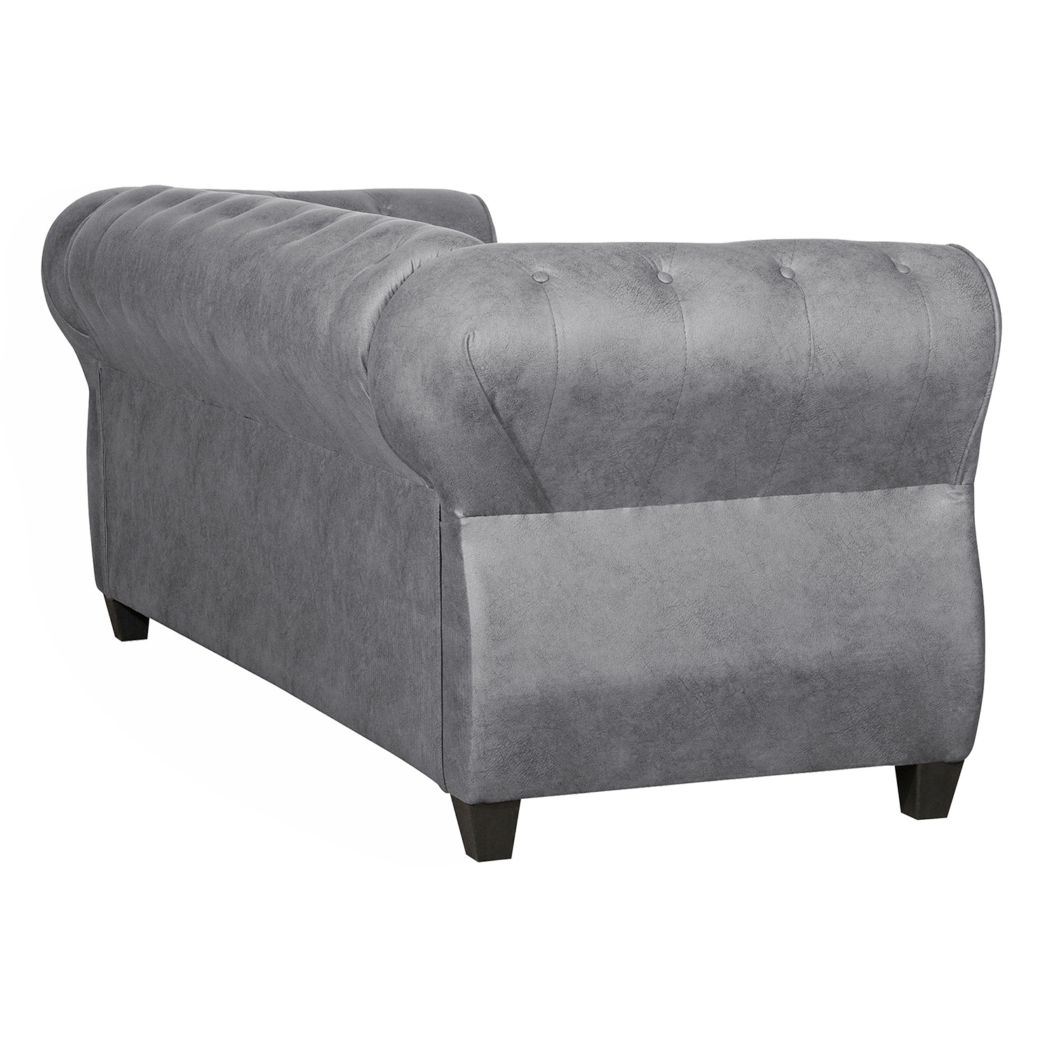 SOFÁ 2 CUERPOS CHESTERFIELD GRIS - 3