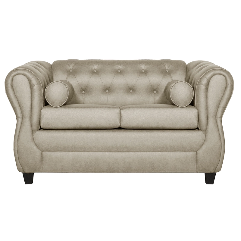 SOFÁ 2 CUERPOS CHESTERFIELD BEIGE - 1