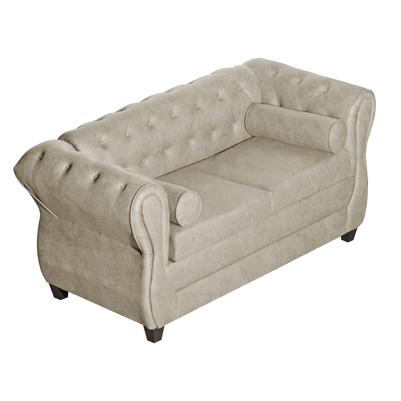 SOFÁ 2 CUERPOS CHESTERFIELD BEIGE - 2