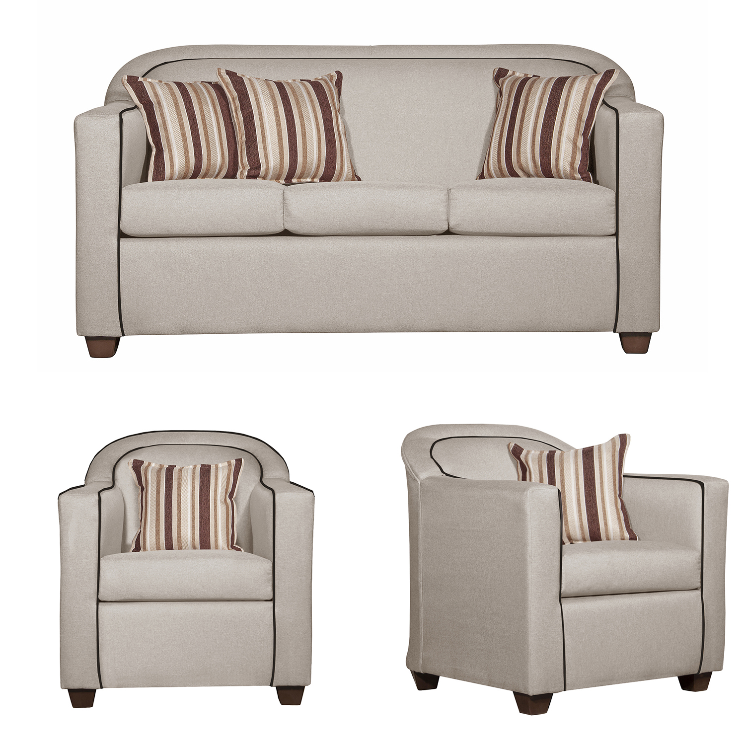 JUEGO DE LIVING 3-1-1 ZAFIRO BEIGE - 1