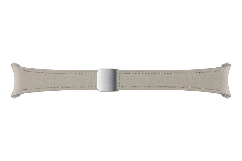 D-BUCKLE HYBRID LEATHER BAND  (SLIM, S/M) ETOUPE - 1