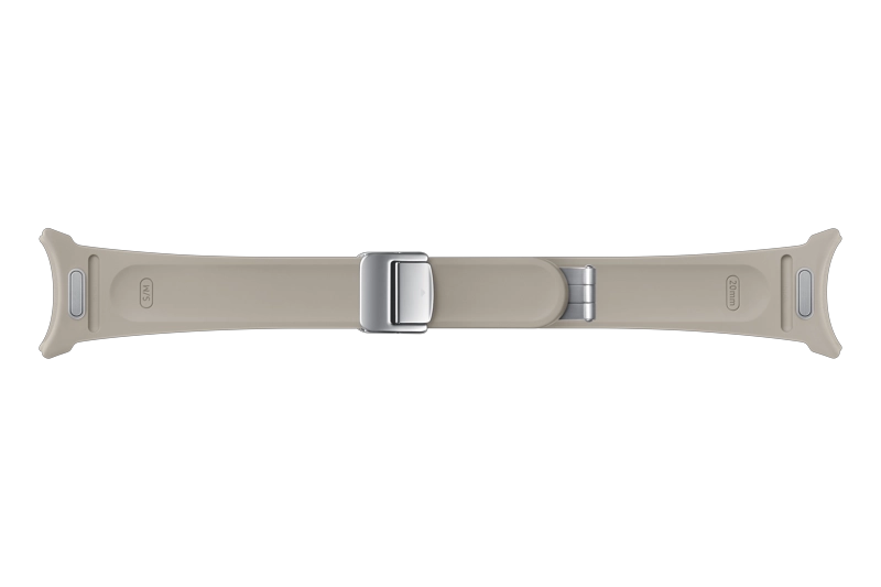 D-BUCKLE HYBRID LEATHER BAND  (SLIM, S/M) ETOUPE - 2