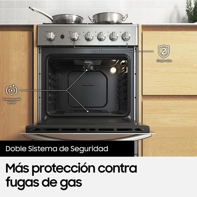 COCINA A GAS SAMSUNG CON 4 QUEMADORES CON QUEMADOR RÁPIDO - 14