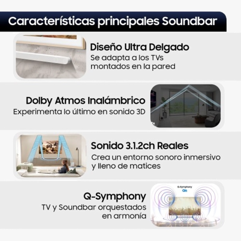 SOUNDBAR SAMSUNG ULTRA SLIM HW-S801D 3.1.2 CH SUB WOOFER - 4